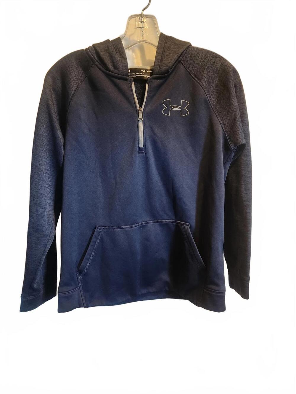 Under Armour Navy Quarter Zip up Hoodie. Youth Size Large. Excellent condition